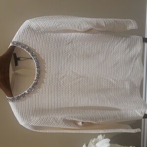 Nwt Adrianna Papell xl top with shiny stone finish